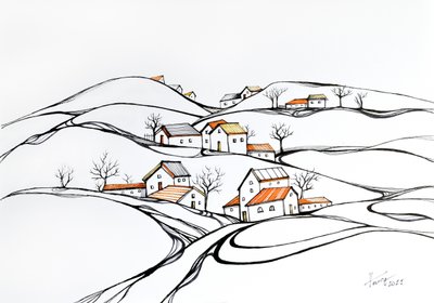 Winterdorp Hills door Aniko Hencz