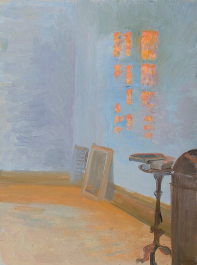 Avondzon in de werkkamer van de kunstenaar in Markvej. door Anna Ancher