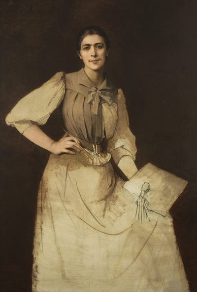 Zelfportret /onvoltooid/ door Anna Bilińska Bohdanowicz