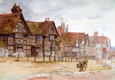 Dorpstraat met Tudor Huizen door Anna Lea Merritt