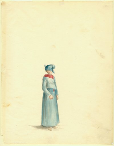Tekening van een Creoolse vrouw door Anna Maria Von Phul door Anna Maria von Phul