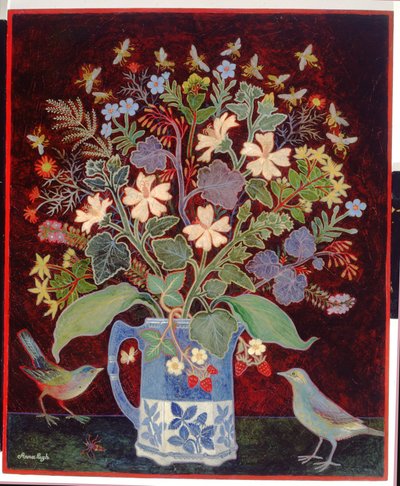 Blauwe kruik en " Vogels door Anna Pugh