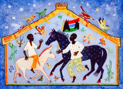 Gambia, 2004 (acryl) door Anna Pugh