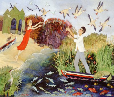 Schip aan wal, 2007 (acryl) door Anna Pugh
