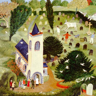 Verdwaald vee, 2007 (acryl) door Anna Pugh