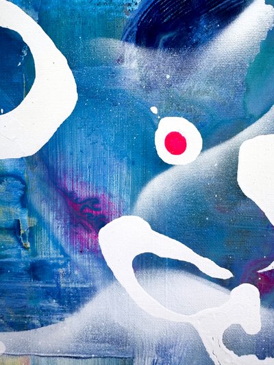 Levendige blauwe vormen door Anna Viklund