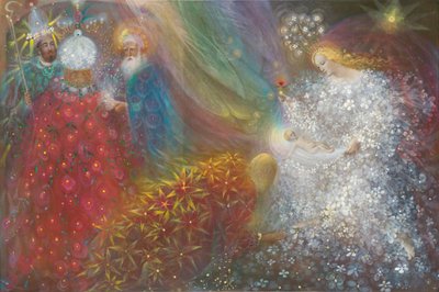 Een kind is geboren, 2013 (olieverf op Belgisch linnen) door Annael Anelia Pavlova