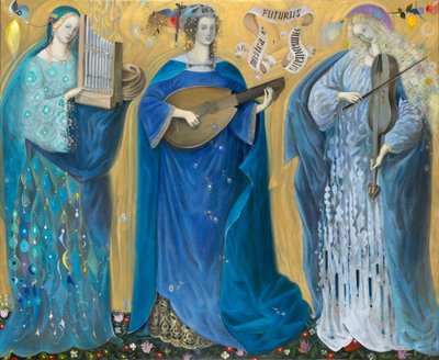 Meditaties over de Heilige Drie-eenheid - naar de muziek van Olivier Messiaen, 2007 (olieverf op Belgisch linnen) door Annael Anelia Pavlova
