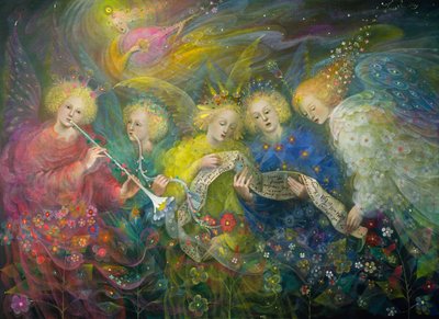 Het licht van hemelse werelden, 2019 (olieverf op Belgisch linnen) door Annael Anelia Pavlova