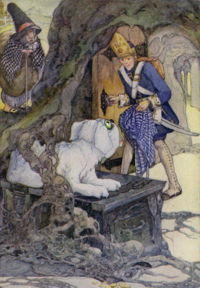 De Tondeldoos (kleur litho) door Anne (after) Anderson