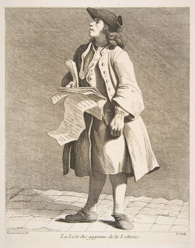 Het Lezen van Loterijwinnaars, 1746 door Anne Claude Philippe de Caylus