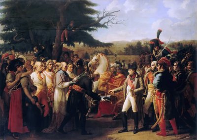 Napoleon Bonaparte ontvangt de sleutels van Wenen in het Schönbrunn Paleis, 13 november 1805 door Anne Louis Girodet de Roucy Trioson