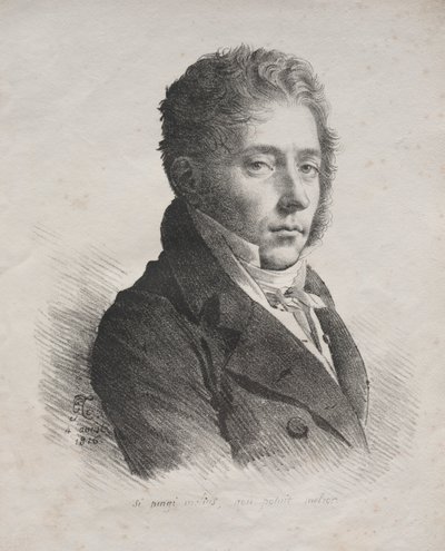 Receuil dessais lithographiques: Portret van M. Coupin de La Couperie, 1816 door Anne Louis Girodet de Roucy Trioson