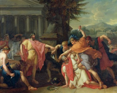 De Dood van Tatius door Anne Louis Girodet de Roucy Trioson