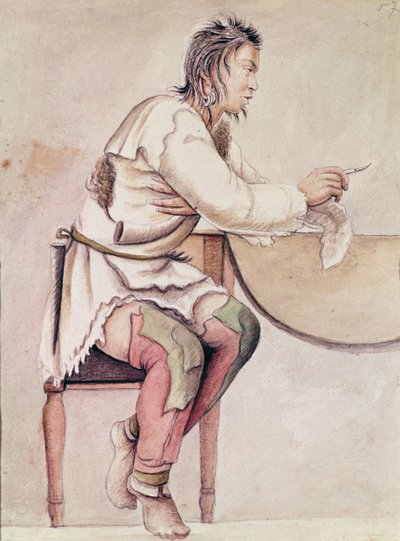 Portret van een Indiaan (Red Jacket) door Anne Marguerite Hyde de Neuville