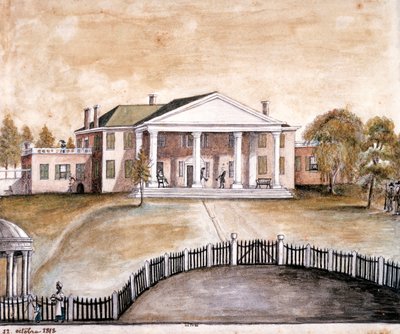 Huis van president James Madison in Montpelier, Virginia door Anne Marguerite Hyde de Neuville