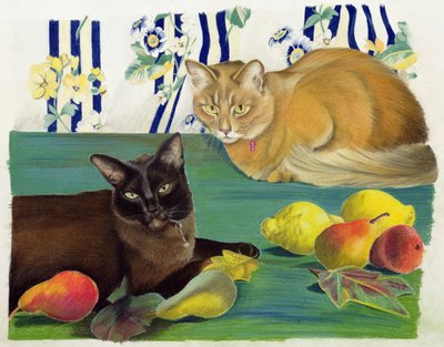 Katten met fruit door Anne Robinson