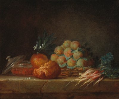 Stilleven met brioche, fruit en groenten, 1775 door Anne Vallayer Coster