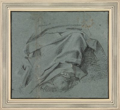 Carracci - Studie voor de draperie over de benen van de Maagd voor het Maria Hemelvaart altaarstuk, S.Maria del Popolo, RCIN 902108 door Annibale Carracci