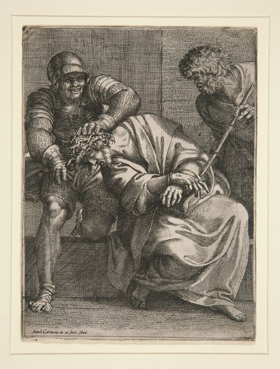 Christus met de doornenkroon door Annibale Carracci