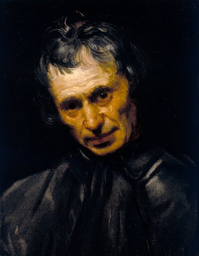 Hoofd van een oude man door Annibale Carracci