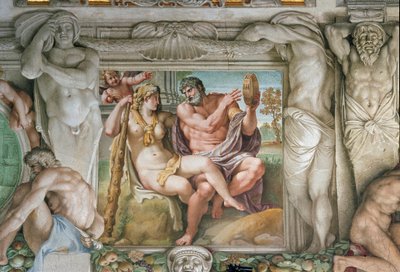 Herakles en Iole (Fresco) door Annibale Carracci