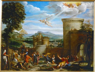 La lapidation de Saint Etienne - De steniging van Sint Stefanus ... door Annibale Carracci