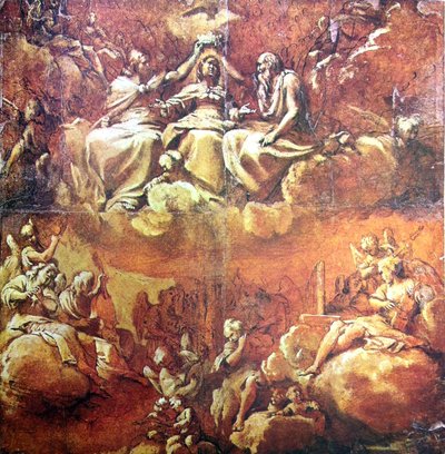 Studie voor de Kroning van de Maagd - Annibale Carracci door Annibale Carracci