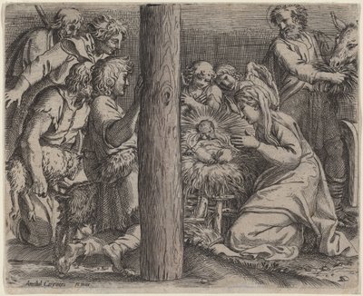 De Aanbidding van de Herders door Annibale Carracci