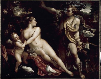 Venus en Adonis door Annibale Carracci