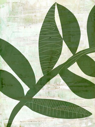Abstracte groene bladeren door Annick