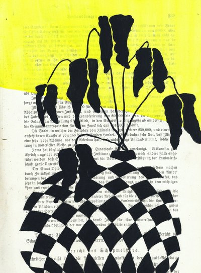 Abstract plantensilhouet door Annick