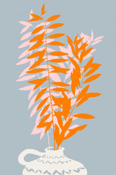 Minimalistisch botanisch stilleven door Annick