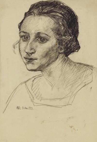 Portret van een dame door Anny Dollschein