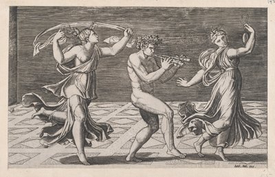 Speculum Romanae Magnificentiae: Dans van Faunen en Bacchanten, begin 16e eeuw door Anon