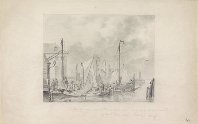 Aankomst in Amsterdam van vluchtelingen voor de watersnood, 1825 door Anonymous