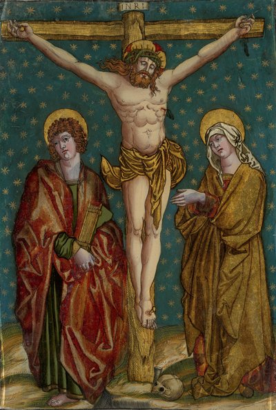Kruisiging van Christus, met de Maagd en Sint Jan door Anonymous