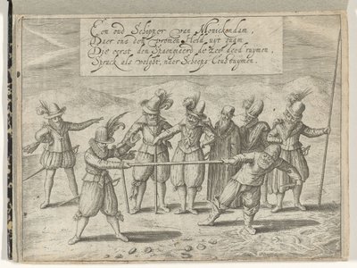 De strijd om de Gouden Stok, 1608 door Anonymous