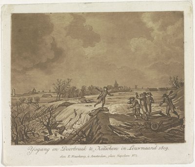 Dijkdoorbraak te Kedichem, 1809 door Anonymous