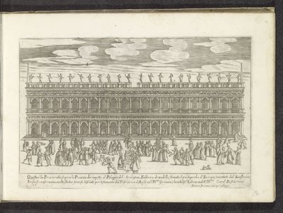 Façade van de Biblioteca Marciana te Venetië door Anonymous