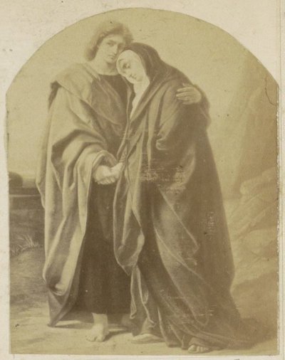 Apostel Johannes en Maria (fotoreproductie) door Anonymous