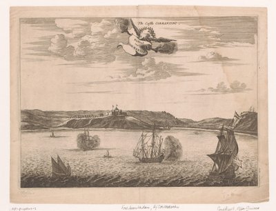 Gezicht op Fort Amsterdam te Ghana vanaf het water door Anonymous