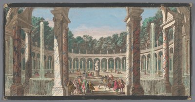 Gezicht op de Colonnade in de Tuin van Versailles door Anonymous