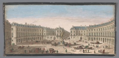 Gezicht op de Place des Victoires te Parijs door Anonymous