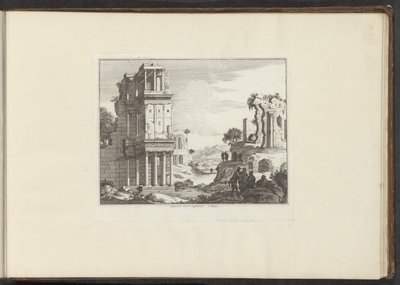 Gezicht op de ruïne van het Septizonium te Rome door Anonymous
