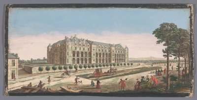 Gezicht op het Château de Madrid te Parijs door Anonymous