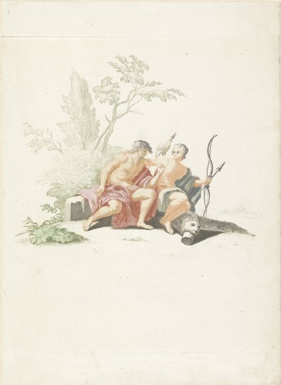 Hercules en Omphale door Anonymous