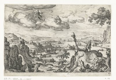 Jupiter in zijn wagen en een andere God door Anonymous