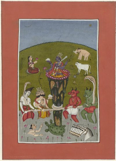 Kurma (incarnatie van Vishnu als schildpad) Karnen van de oceaan Avatars van Vishnu door Anonymous