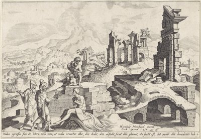 Landschap met Job op de mesthoop door Anonymous